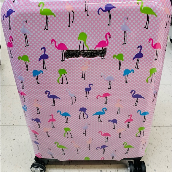betsey johnson flamingo luggage